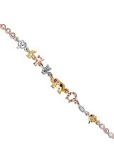 outstanding solid yellow gold lucky bracelet for kids
